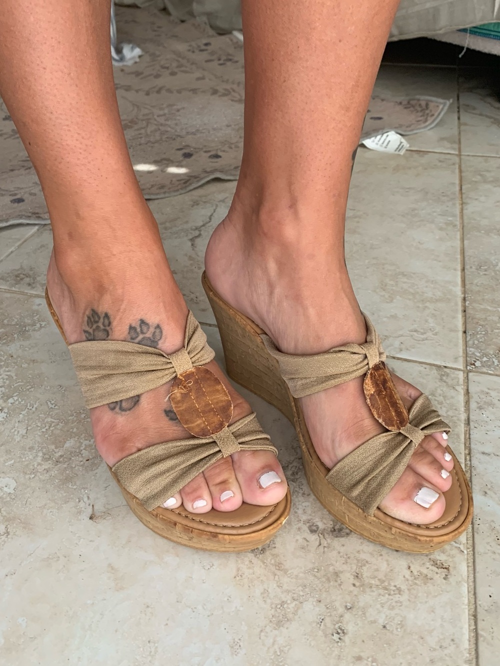 🥥Beachy Italian Shoemaker Wedges